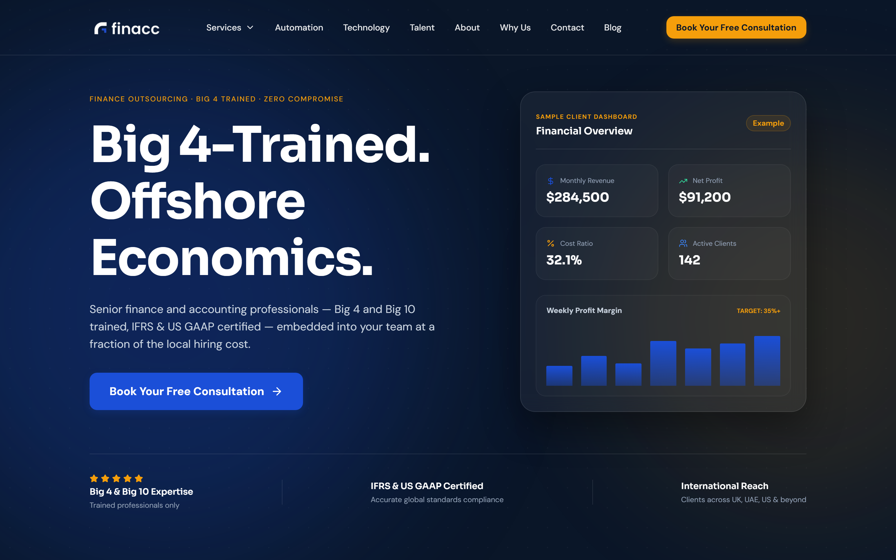 FinAcc Solutions — Financial and accounting services platform.