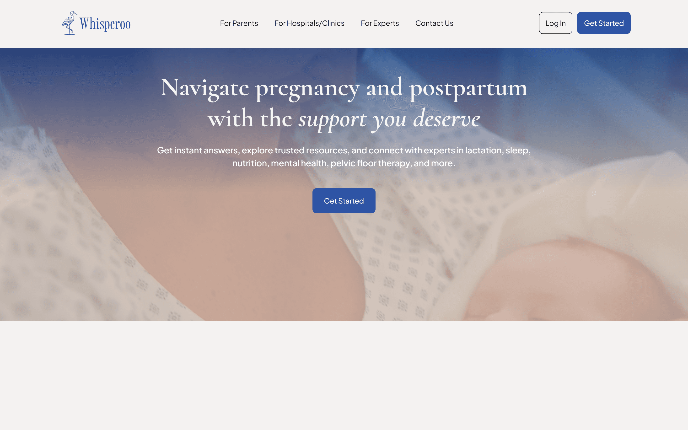 Whisperoo — Maternal and infant care platform connecting parents with clinical experts.